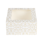 Image BOÎTES PATISSERIES AVEC FENÊTRE 'THEPACK DECO' 250 G/M2 + OPP 16x16x8 CM BLANC CARTON ONDULÉ NANO-MICRO (50 UNITÉ) #2