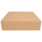 Image BOÎTES PATISSERIES SANS FENÊTRE 'THEPACK' 240 G/M2 30x30x8 CM NATUREL CARTON ONDULÉ NANO-MICRO (100 UNITÉ) #3