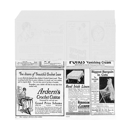 Image PAPIER INGRAISSABLES OUVERT 2 CÔTÉS ALLWRAP 'TIMES' 32 G/M2 26x25/15 CM BLANC PARCH.INGRAISSABLE (500 UNITÉ) #1