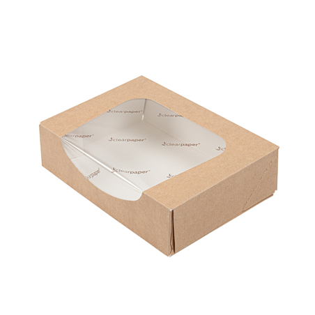 Image RÉCIPIENTS SUSHI+FÊNETRE ECO 'THEPACK' 220 G/M2 17,5x12x4,5 CM NATUREL CARTON ONDULÉ NANO-MICRO (400 UNITÉ) #1