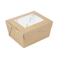 Image BOÎTES AVEC FENÊTRE ECO 'THEPACK' 780 ML 220 G/M2 11,2x9x6,4 CM NATUREL CARTON ONDULÉ NANO-MICRO (300 UNITÉ) #1