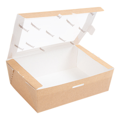 Image BOÎTES AVEC FENÊTRE ECO 'THEPACK' 1000 ML 220 G/M2 12x17x5,5 CM NATUREL CARTON ONDULÉ NANO-MICRO (200 UNITÉ) #5