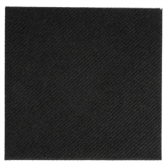 Image SERVIETTES P. 1/4  55 G/M2 50x50 CM NOIR AIRLAID (400 UNITÉ) #1