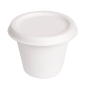 MINI POTS + COUVERCLES 'BIONIC' 90 ML Ø 6,2x5,2+0,7 CM BLANC BAGASSE (1000 UNITÉ) Image MINI POTS + COUVERCLES 'BIONIC' 90 ML Ø 6,2x5,2+0,7 CM BLANC BAGASSE (1000 UNITÉ) #1