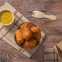 Image FOURCHETTES SOUS SACHETS  9,2 CM NATUREL BOIS (100 UNITÉ) #5