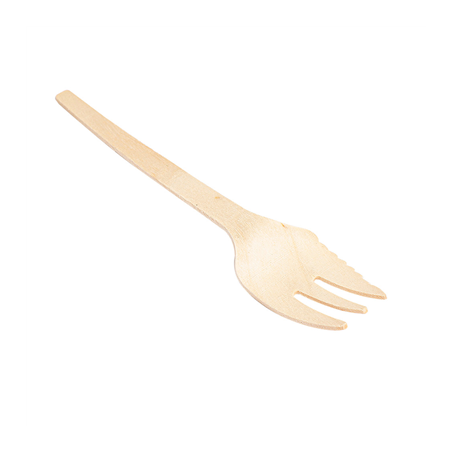 COUTEAU / FOURCHETTE  13,7 CM NATUREL BOIS (100 UNITÉ)