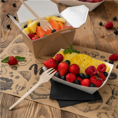 Image COUTEAU / FOURCHETTE  13,7 CM NATUREL BOIS (100 UNITÉ) #4