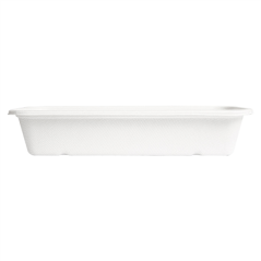 PLATEAUX 'BIONIC' 500 ML 22,5x9,6x4,3 CM BLANC BAGASSE (600 UNITÉ)