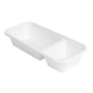 Image PLATEAUX 2 COMPART 'BIONIC' 500 ML 22,5x9,6x4,3 CM BLANC BAGASSE (600 UNITÉ) #1
