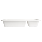 Image PLATEAUX 2 COMPART 'BIONIC' 500 ML 22,5x9,6x4,3 CM BLANC BAGASSE (600 UNITÉ) #2