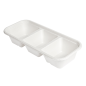 PLATEAUX 3 COMPART 'BIONIC' 500 ML 22,5x9,6x4,3 CM BLANC BAGASSE (600 UNITÉ) Image PLATEAUX 3 COMPART 'BIONIC' 500 ML 22,5x9,6x4,3 CM BLANC BAGASSE (600 UNITÉ) #1