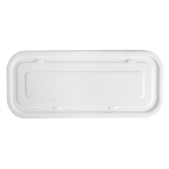 Image COUVERCLES POUR 257.51, 257.52, 257.53 'BIONIC' 500 ML 23,2x10,2x1 CM BLANC BAGASSE (600 UNITÉ) #3
