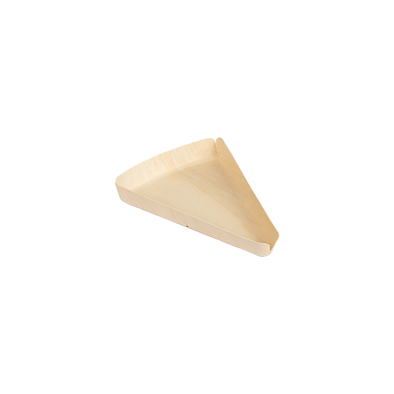 BARQUETTES TRIANGULAIRES 'WOOD'  21x14x2,5 CM NATUREL BOIS (50 UNITÉ)