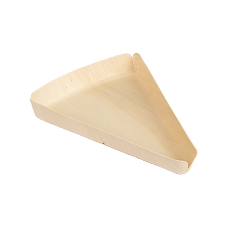 Image BARQUETTES TRIANGULAIRES 'WOOD'  21x14x2,5 CM NATUREL BOIS (50 UNITÉ) #1