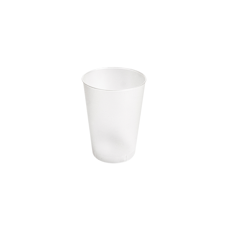 VERRES RÉUTILISABLES 100 ML Ø 5,4/4x7,7 CM TRANSPARENT PP (1400 UNITÉ)