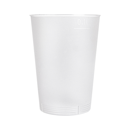 VERRES RÉUTILISABLES 100 ML Ø 5,4/4x7,7 CM TRANSPARENT PP (1400 UNITÉ)