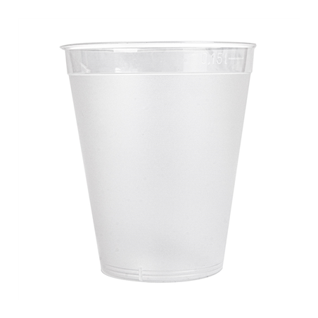VERRES RÉUTILISABLES 150 ML Ø 6,5/4,2x7,5CM TRANSPARENT PP (1000 UNITÉ)