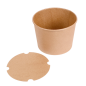 Image CONTAINERS POULET + COUVERCLES 1920 ML 337 + 18PE G/M2 Ø 16,8/13,9x12,3 CM NATUREL KRAFT (300 UNITÉ) #6