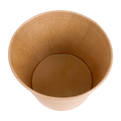 Image CONTAINERS POULET + COUVERCLES 4500 ML 337 + 18PE G/M2 Ø 21,6/16x16,6 CM NATUREL KRAFT (120 UNITÉ) #4