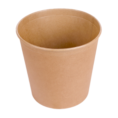 Image CONTAINERS POULET + COUVERCLES 5100 ML 337 + 18PE G/M2 Ø 22/16,3x20,9 CM NATUREL KRAFT (120 UNITÉ) #3