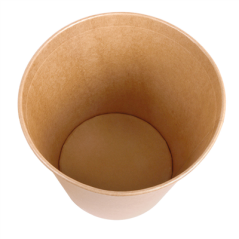 Image CONTAINERS POULET + COUVERCLES 5100 ML 337 + 18PE G/M2 Ø 22/16,3x20,9 CM NATUREL KRAFT (120 UNITÉ) #4