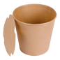 Image CONTAINERS POULET + COUVERCLES 5100 ML 337 + 18PE G/M2 Ø 22/16,3x20,9 CM NATUREL KRAFT (120 UNITÉ) #5