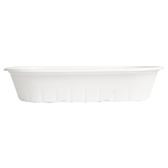 LUNCH BOX 'BIONIC' 800 ML 24,3x12x4,8 CM BLANC BAGASSE (500 UNITÉ)