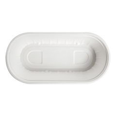 Image LUNCH BOX 'BIONIC' 800 ML 24,3x12x4,8 CM BLANC BAGASSE (500 UNITÉ) #3