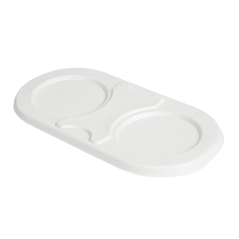 Image COUVERCLES LUNCH BOX 'BIONIC' 800 ML 24,8x12,5x1,4 CM BLANC BAGASSE (500 UNITÉ) #1