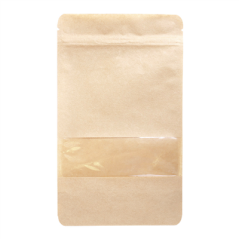 Image SACS AUTO-FERMETURE 250 GR 45 + 13 PET + 27 CPP G/M2 13+3,5x22,5 CM NATUREL KRAFT (500 UNITÉ) #1