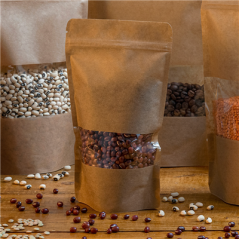 Image SACS AUTO-FERMETURE 250 GR 45 + 13 PET + 27 CPP G/M2 13+3,5x22,5 CM NATUREL KRAFT (500 UNITÉ) #5