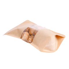 Image SACS AUTO-FERMETURE 500 GR 45 + 13 PET + 27 CPP G/M2 16+4x27 CM NATUREL KRAFT (500 UNITÉ) #4