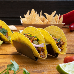 Image RACK POUR 1/2 TACOS 'ARTINOX'  10x8x3,5 CM ARGENTE INOX (12 UNITÉ) #4