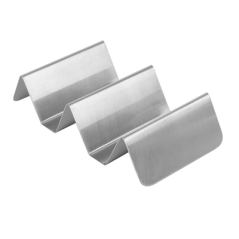 Image RACK POUR 2/3 TACOS 'ARTINOX'  16,5x8x3,5 CM ARGENTE INOX (12 UNITÉ) #1
