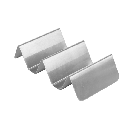 Image RACK POUR 2/3 TACOS 'ARTINOX'  16,5x8x3,5 CM ARGENTE INOX (12 UNITÉ) #1