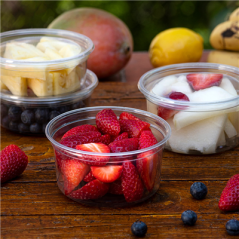 Image POTS TRAITEUR 375 ML Ø11,7x6 CM TRANSPARENT RPET (576 UNITÉ) #4