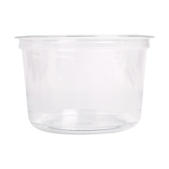 POTS TRAITEUR 500 ML Ø11,7x7,6 CM TRANSPARENT RPET (576 UNITÉ)