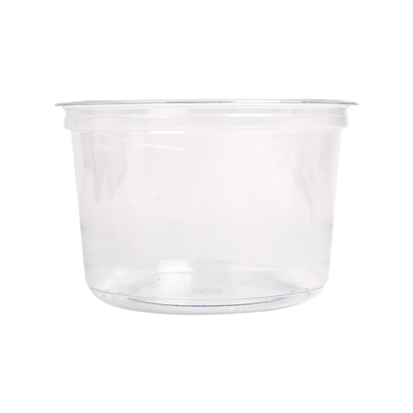 POTS TRAITEUR 500 ML Ø11,7x7,6 CM TRANSPARENT RPET (576 UNITÉ)