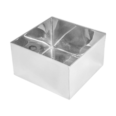 Image BOÎTE POUR BUFFET 'ARTINOX' 12x12x7 CM ARGENTE INOX (1 UNITÉ) #1