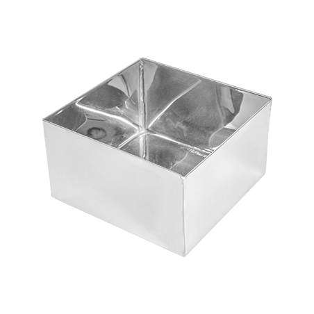 Image BOÎTE POUR BUFFET 'ARTINOX'  12x12x7 CM ARGENTE INOX (1 UNITÉ) #1
