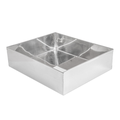 Image BOÎTE POUR BUFFET 'ARTINOX' 30x25,3x8 CM ARGENTE INOX (1 UNITÉ) #1