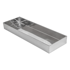 Image BOÎTE POUR BUFFET 'ARTINOX' 38,3x12,3x4 CM ARGENTE INOX (1 UNITÉ) #1