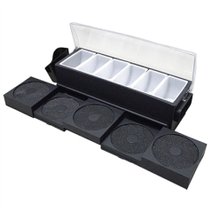 Image DISTRIBUTEUR À CONDIMENTS + SUCREUR DE VERRES  62x18,5x16,5 CM NOIR PS (1 UNITÉ) #1