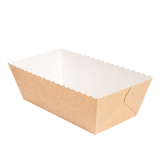 Image MOULES CUISSON PÂTISSERIE  230 G/M2 16x8x6 CM NATUREL KRAFT (300 UNITÉ) #1
