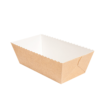 Image MOULES CUISSON PÂTISSERIE  230 G/M2 16x8x6 CM NATUREL KRAFT (300 UNITÉ) #1