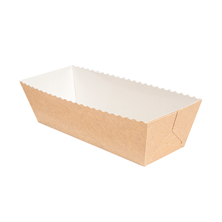 Image MOULES CUISSON PÂTISSERIE  230 G/M2 20,2x6,8x6,2 CM NATUREL KRAFT (300 UNITÉ) #1