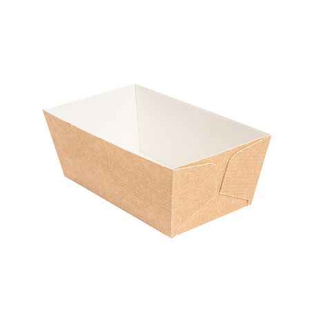 Image MOULES CUISSON PÂTISSERIE  230 G/M2 11,5x6,5x5 CM NATUREL KRAFT (300 UNITÉ) #1