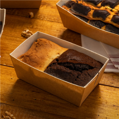 Image MOULES CUISSON PÂTISSERIE  230 G/M2 11,5x6,5x5 CM NATUREL KRAFT (300 UNITÉ) #4