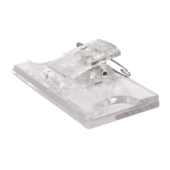 Image BADGE PORTE NOM  5x2,5 CM TRANSPARENT ACRYLIQUE (1 UNITÉ) #3