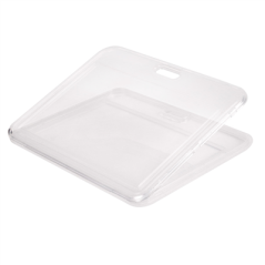 Image PORTE BADGE HORIZONTAL  8,5x5,4 CM TRANSPARENT PP (1 UNITÉ) #5